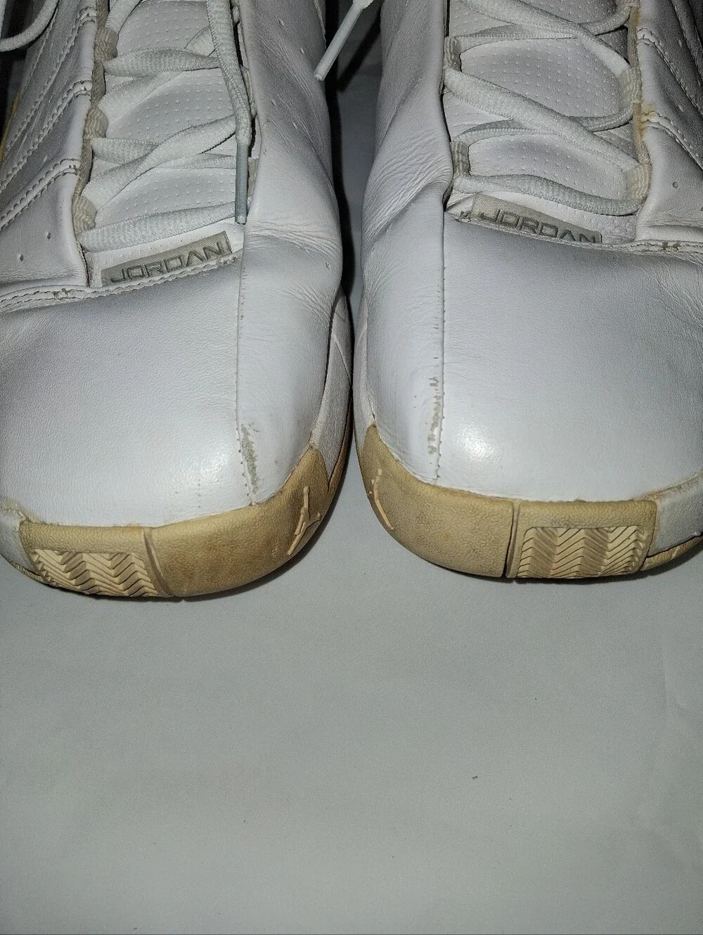 Jordan Men’s Low-Top Sneakers in White and Tan